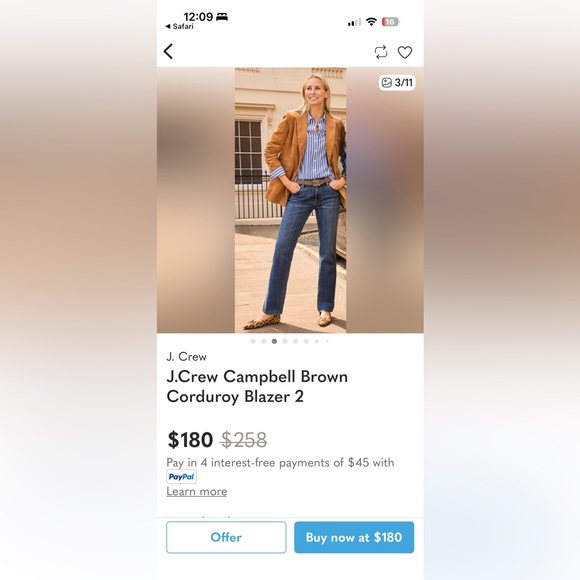 J. Crew Brown Corduroy Jacket - Picture 6 of 6